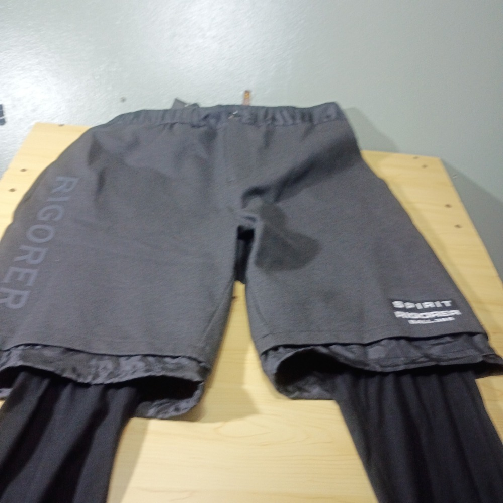 Rigorer 2-in-1 Compression Shorts, Men, L, Charcoal Gray, Spirit Ball 365